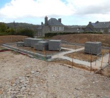 Début du montage du vide sanitaire
