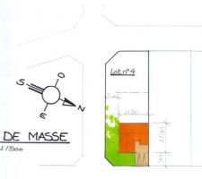 Implantation de la maison sur le terrain