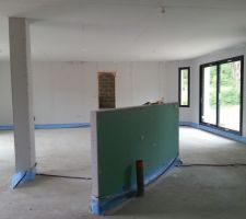 Pièce à vivre vue du couloir