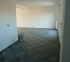 Carrelage cuisine et séjour