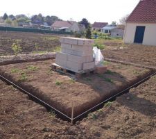 Fondation pour futur abris de jardin