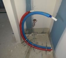 Arrivée du réseau PC dans le placard de la chambre à l'étage