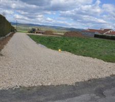 Création du chemin d'accès afin d'éviter la mésaventure d'enlisement pour les prochaines toupies