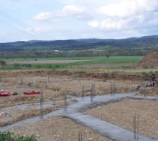 Implantation des murs de soubassement du vide sanitaire