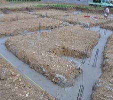 Implantation des murs de soubassement du vide sanitaire