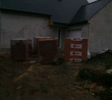 Stock de briques pour cloisons