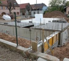 Préparation dalle hourdis polystyrène et béton