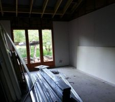 Pose des placos aux murs