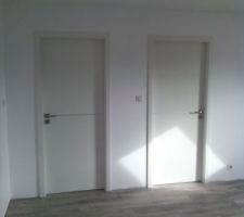 Portes de l'étage posées