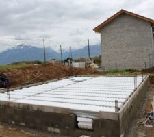 Pose de polystyr&egrave;nes