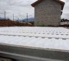 Pose de polystyr&egrave;nes