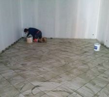 La barbouille pour les joints de carrelage