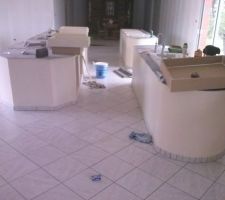 La peinture des dessous du plan de travail