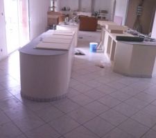 Une vue des plans de travail