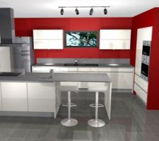 Cuisine : Magniolia brillant plan de travail en quartz :)
