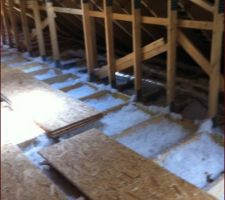 Comble avec plancher pas encore pos&eacute;
