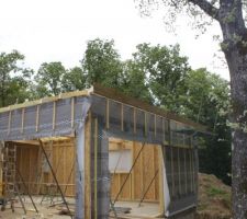 Mise en place des panneaux d'OSB