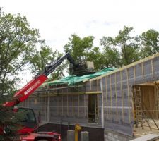 Mise en place des panneaux d'OSB