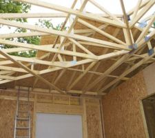 Mise en place des panneaux d'OSB