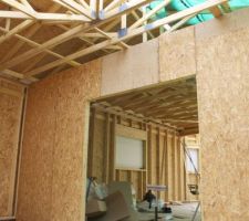 Mise en place des panneaux d'OSB