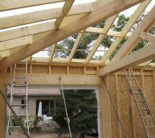 Mise en place des panneaux d'OSB