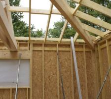 Mise en place des panneaux d'OSB
