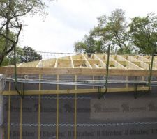 Mise en place des panneaux d'OSB