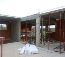 Mise en place du plancher de toiture