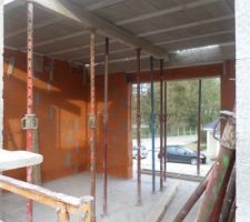 Mise en place du plancher de toiture