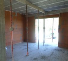 Mise en place du plancher de toiture