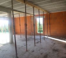 Mise en place du plancher de toiture