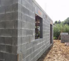 Elévation murs RDC avec blocs VTHERM Nord Façade Ouest