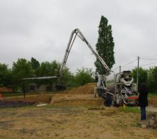 Dépliage de la pompe à béton.