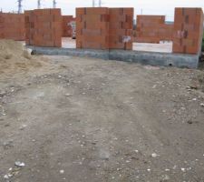 Début élévation des murs