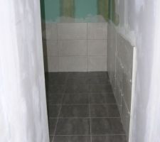 Fa&iuml;ence salle de bain enfant commenc&eacute;e