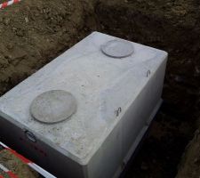 Mise en place de la cuve béton de 5000L