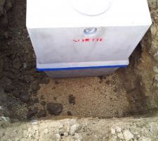 Mise en place de la cuve béton de 5000L