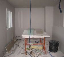 L'atelier du plaquiste à l'étage