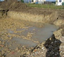 Début de la piscine
