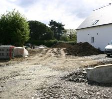 Nivellement du terrain pour elaboration du jardin