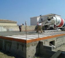 Grand jour bétonnage 9m3 à 2 personnes. C'était très dure...