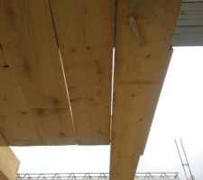 On voit que le bois travail beaucoup ! Les planches &eacute;taient coll&eacute;es &agrave; l'origine. Apr&egrave;s 2 semaines de beau temps, un jour de 6mm est apparu quand m&ecirc;me !