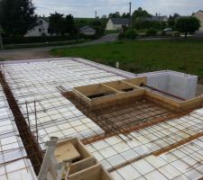 Partie dalle pleine ferraill&eacute;e