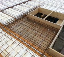 Partie dalle pleine ferraill&eacute;e