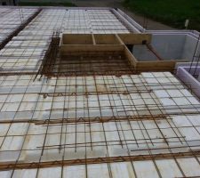 Partie dalle pleine ferraill&eacute;e