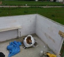 Partie dalle pleine ferraill&eacute;e