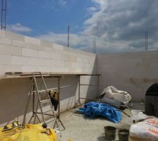 Partie dalle pleine ferraill&eacute;e