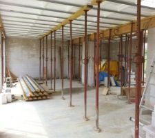 Partie dalle pleine ferraill&eacute;e