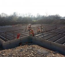 Mise en place des hourdis   ferraillage   coffrage
