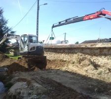 Trou effectué pour mettre la citerne